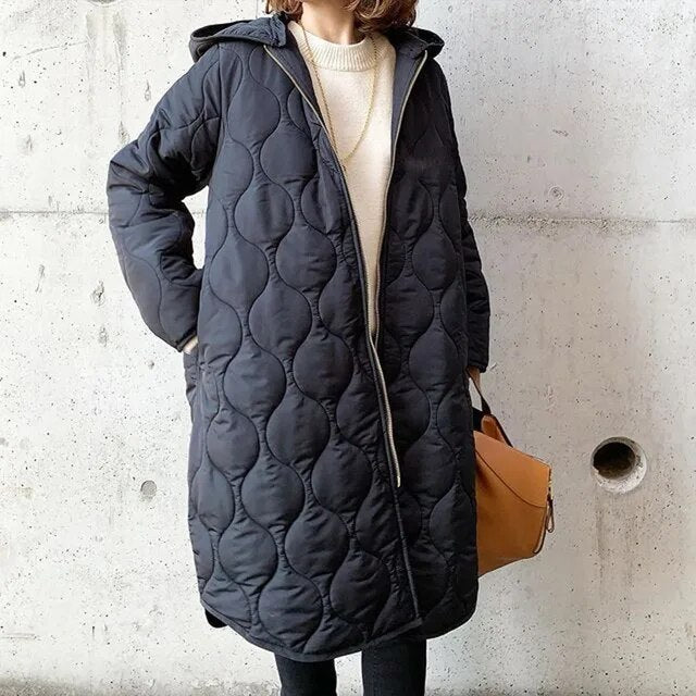 Elfrea - Lässiger Parka-Mantel mit Kapuze