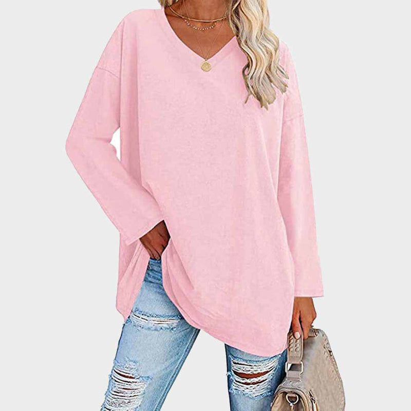 Emilia - Elegante Lange Ärmel T-shirt