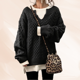 Manea - Lässiger Strickpullover mit Zopfmuster
