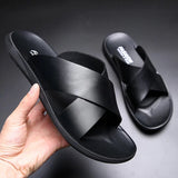 Jan - Lässige rutschfeste Ledersandalen