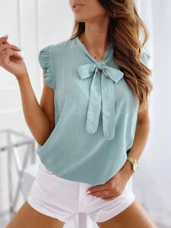 Gerda - Krawatte Schleife Bluse