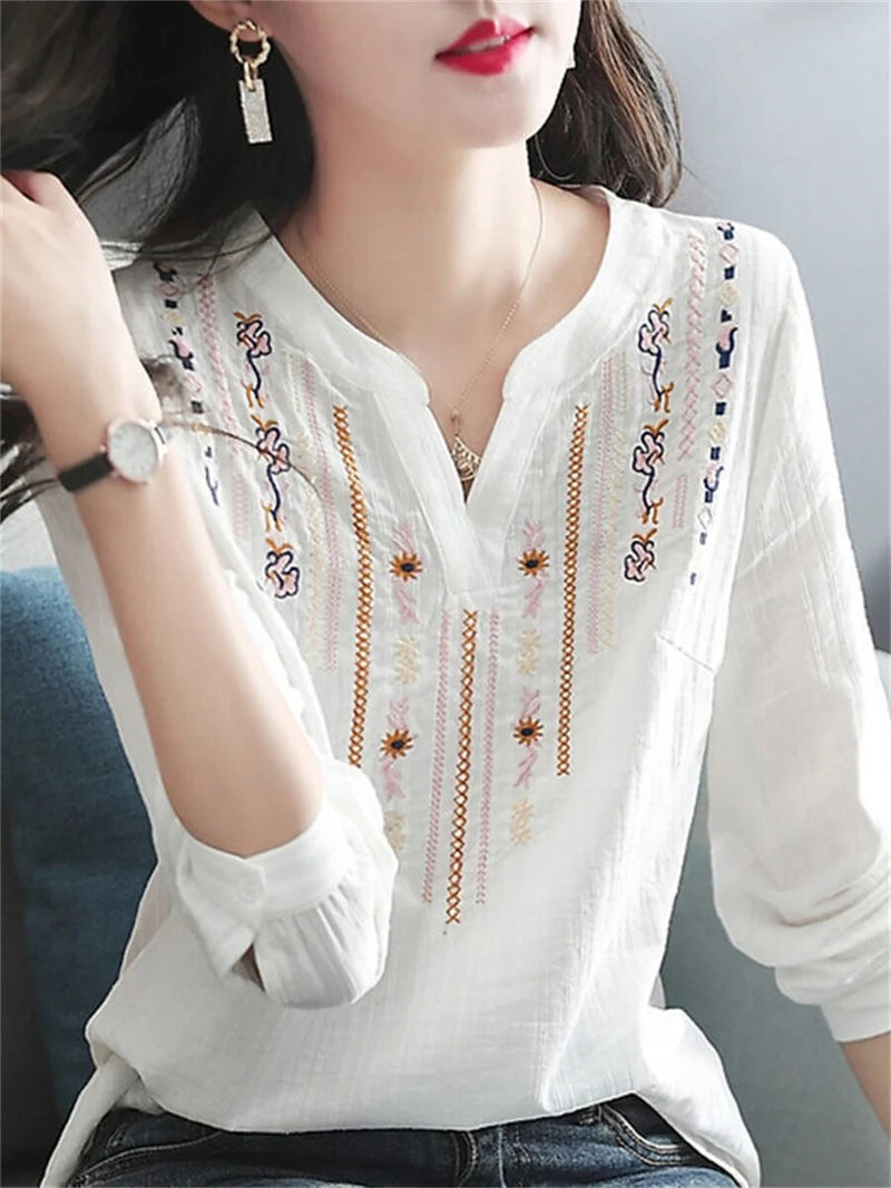 Bruna - Bluse mit Stickerei