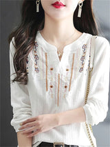 Bruna - Bluse mit Stickerei