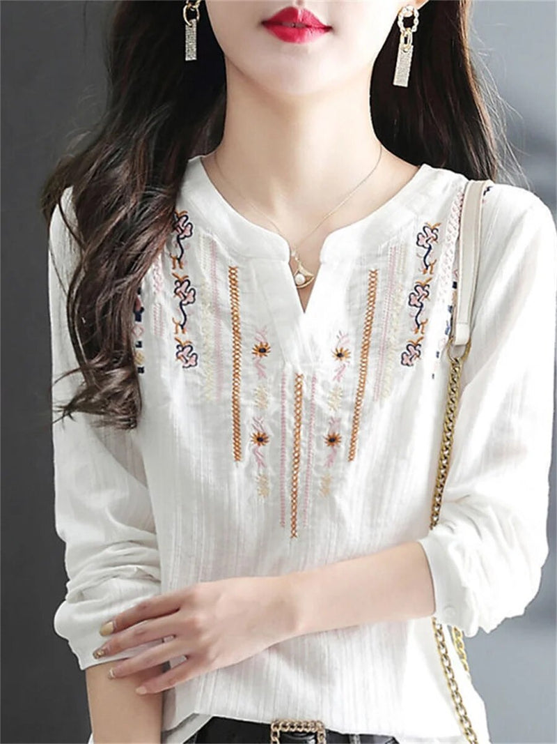 Bruna - Bluse mit Stickerei