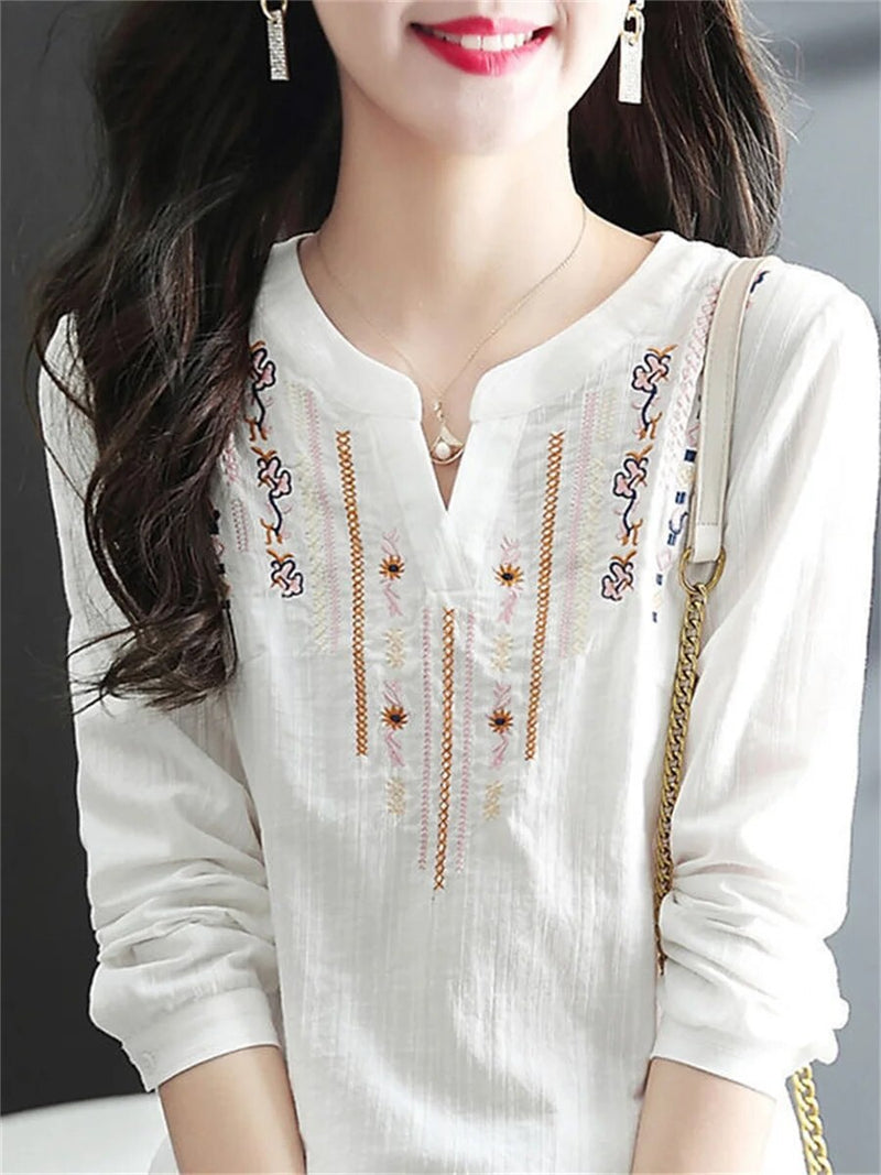 Bruna - Bluse mit Stickerei