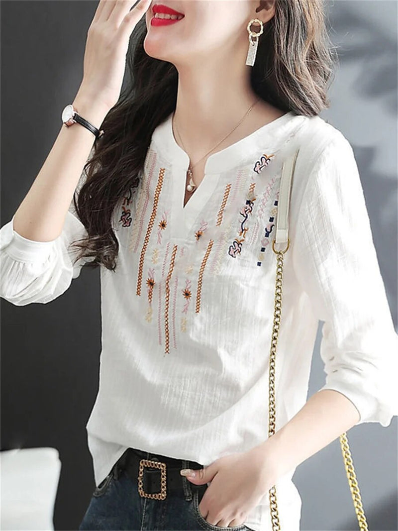 Bruna - Bluse mit Stickerei
