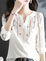 Bruna - Bluse mit Stickerei
