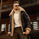 Kilian - Aus-Männer Stilvolle fliegende Lederjacke