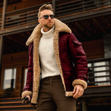 Kilian - Aus-Männer Stilvolle fliegende Lederjacke
